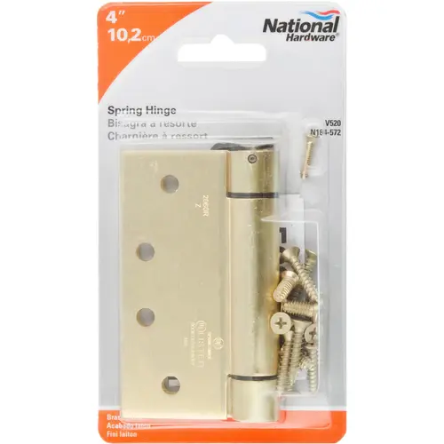 V520 4" x 4" Spring Hinge Brass Finish - pack of 2 V520 4" x 4" Spring Hinge Brass Finish - pack of 2