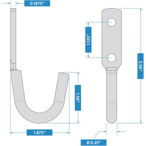 MP2053B Tarp / Rope Hook Zinc Plated Finish