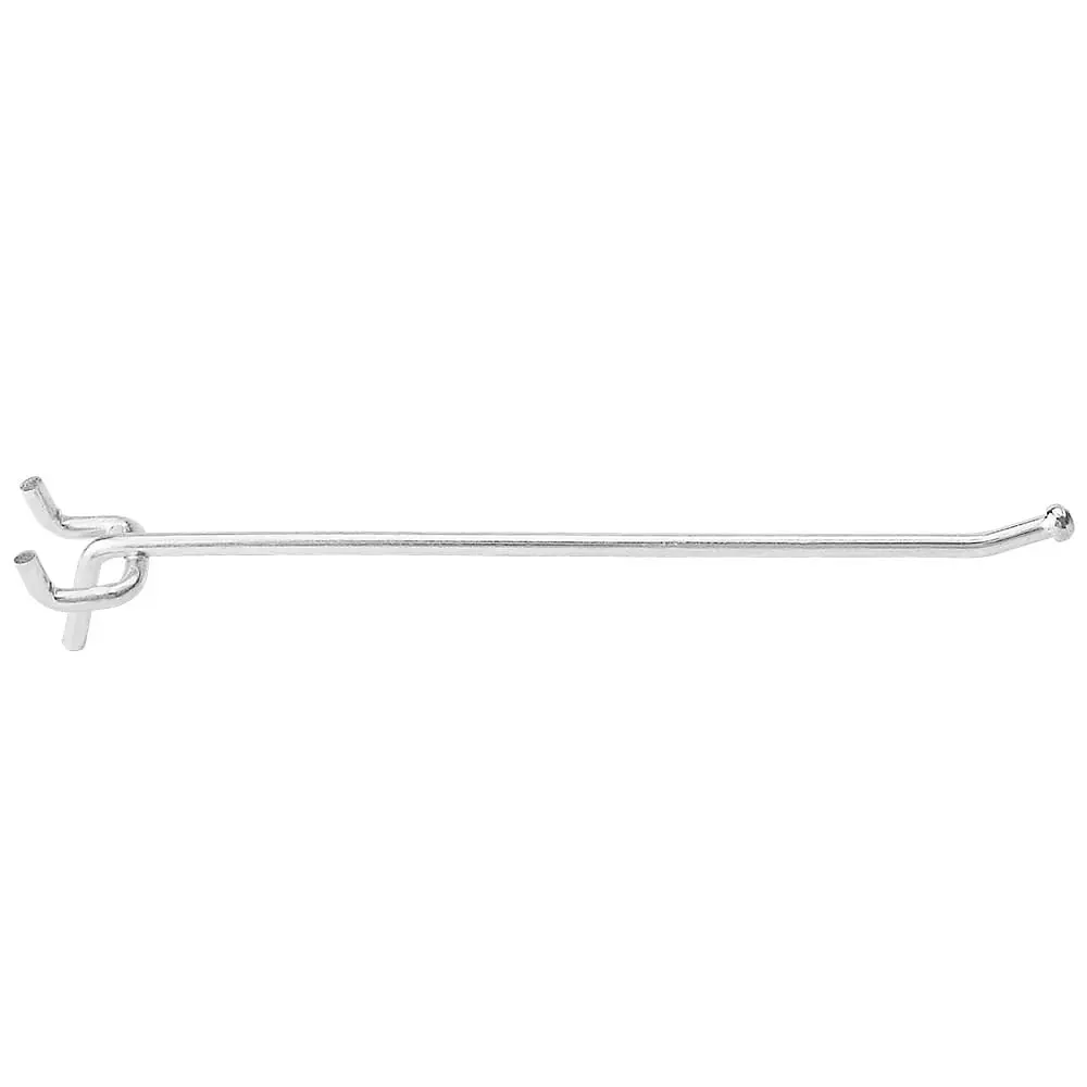NATIONAL MFG/SPECTRUM BRANDS HHI Pegboard Single Angle Hook Galvanized Steel Fits 1/4-In. Board 8-In. - pack of 40 N235-017-XCP40