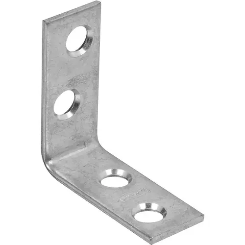 1-1/2" Long x 5/8" Wide, Steel, Corner Brace Zinc Plated 1-1/2" Long x 5/8" Wide, Steel, Corner Brace Zinc Plated