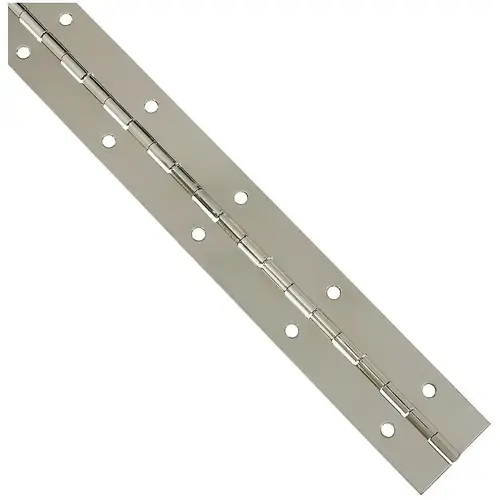 Piano Hinge: Full Surface, 1.5" Wide, 12" Long, 0.042" Thick Nickel Piano Hinge: Full Surface, 1.5" Wide, 12" Long, 0.042" Thick Nickel