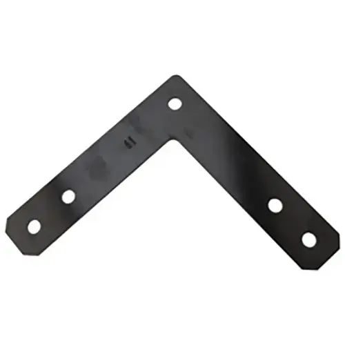 Flat Corner Brace, Heavy-Duty, Black Steel, 12 In. Flat Corner Brace, Heavy-Duty, Black Steel, 12 In.
