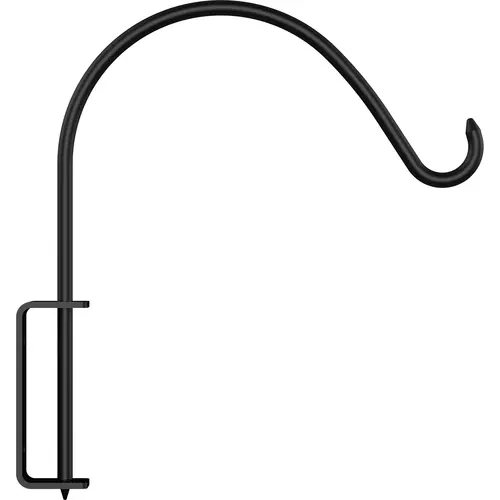 Hanging Plant Wall Bracket, Curved, Black, 40-Lb. Load, 12-13/16 In. Hanging Plant Wall Bracket, Curved, Black, 40-Lb. Load, 12-13/16 In.