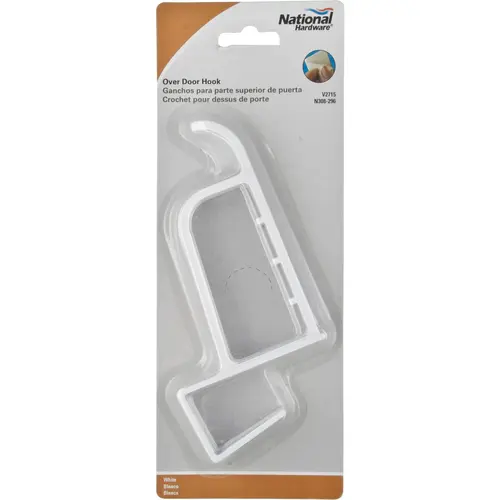 V2715 Long Over Door Valet Hook - White V2715 Long Over Door Valet Hook - White