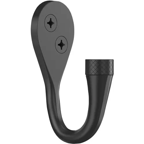 V1456 Powell Knurled Hook - pack of 2 - Matte Black V1456 Powell Knurled Hook - pack of 2 - Matte Black