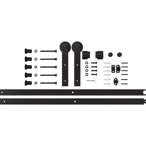 929 72" 2 piece Interior Barn Door Kit- Matte Black 929 72" 2 piece Interior Barn Door Kit- Matte Black