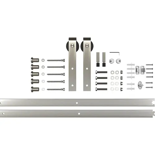 928 72" 2 piece Classic Interior Barn Door Kit - Satin Nickel 928 72" 2 piece Classic Interior Barn Door Kit - Satin Nickel