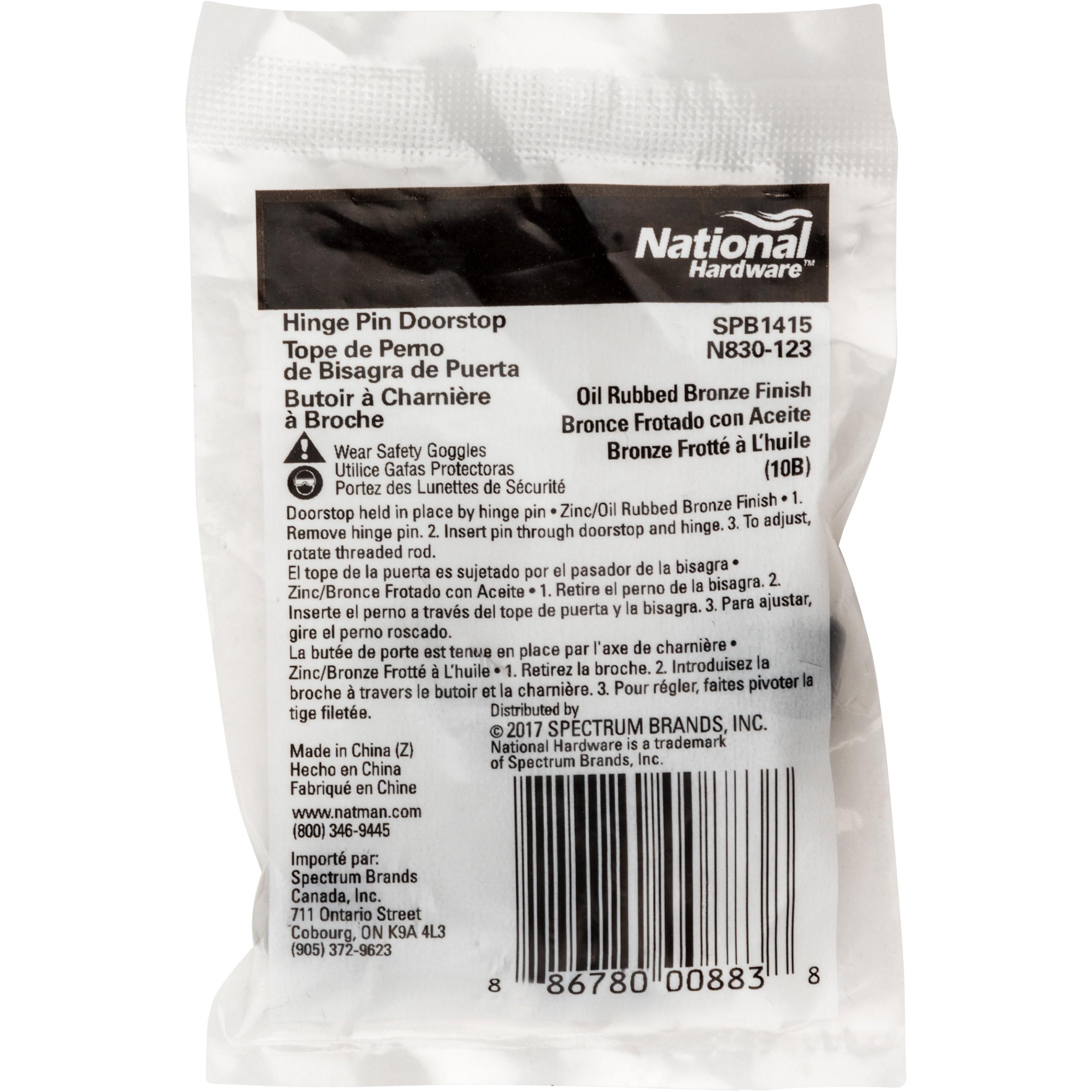 National Hardware N830-123 SPB1415 Hinge Pin Door Stop - Oil-Rubbed Bronze