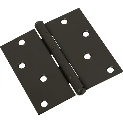 Door Hinge, Interior, Square-Edge, Oil-Rubbed Bronze, 4 In. Door Hinge, Interior, Square-Edge, Oil-Rubbed Bronze, 4 In.