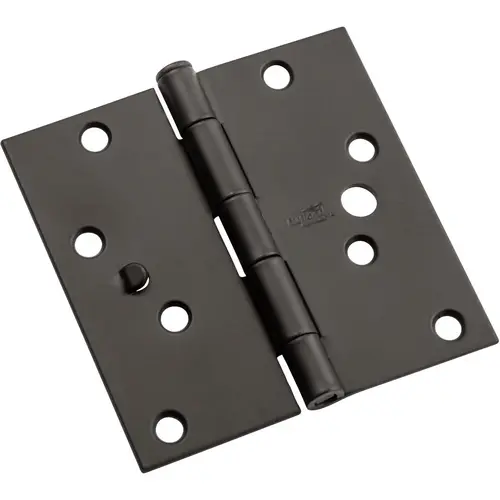 V512 4" SQR Hinge with Security Stud - pack of 3 - Black V512 4" SQR Hinge with Security Stud - pack of 3 - Black