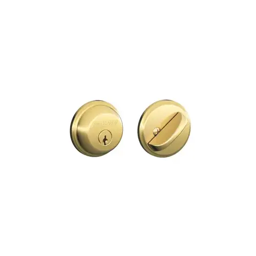 B60NG605 1-Cyl Deadbolt K4 - Polished Brass B60NG605 1-Cyl Deadbolt K4 - Polished Brass