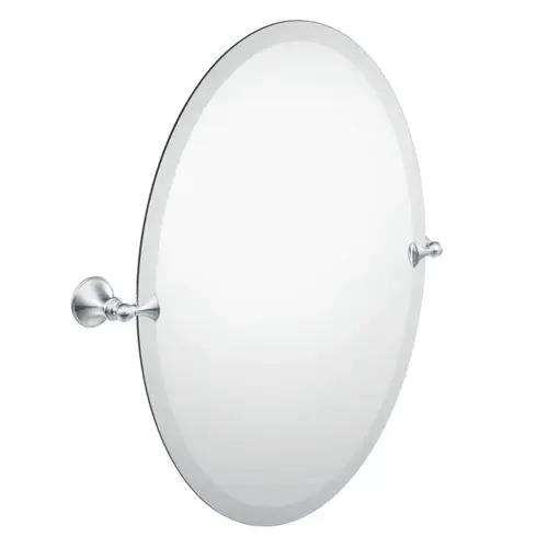 Glenshire Oval Mirror Bright Chrome Finish Glenshire Oval Mirror Bright Chrome Finish