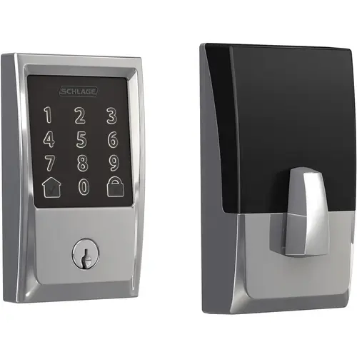 BE489WBCCEN625 12-351 10-116 Century Encode 1-Cyl Deadbolt - Polished Chrome BE489WBCCEN625 12-351 10-116 Century Encode 1-Cyl Deadbolt - Polished Chrome