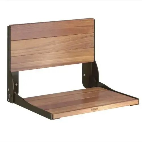 Fold Down Teak Shower Seat Old World Bronze Finish Fold Down Teak Shower Seat Old World Bronze Finish