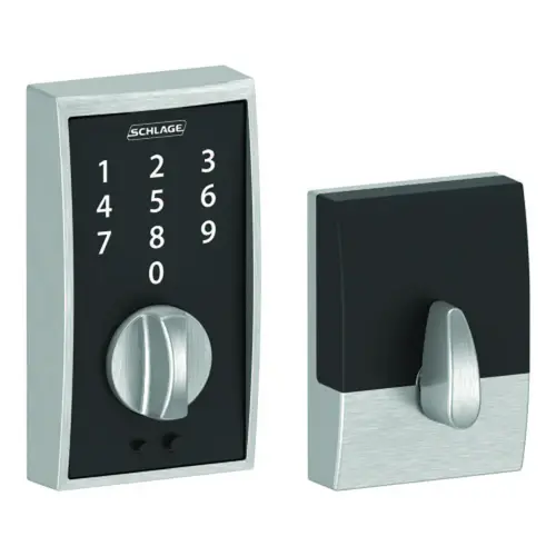 BE375CEN626 12-321 10-116 Century Touch Keyless Deadbolt - Satin Chrome BE375CEN626 12-321 10-116 Century Touch Keyless Deadbolt - Satin Chrome