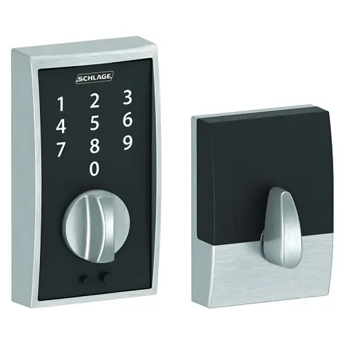 BE375CEN626 12-321 10-116 Century Touch Keyless Deadbolt - Satin Chrome BE375CEN626 12-321 10-116 Century Touch Keyless Deadbolt - Satin Chrome