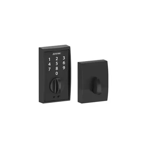 BE375CEN622 12-321 10-116 Century Touch Keyless Deadbolt - Matte Black