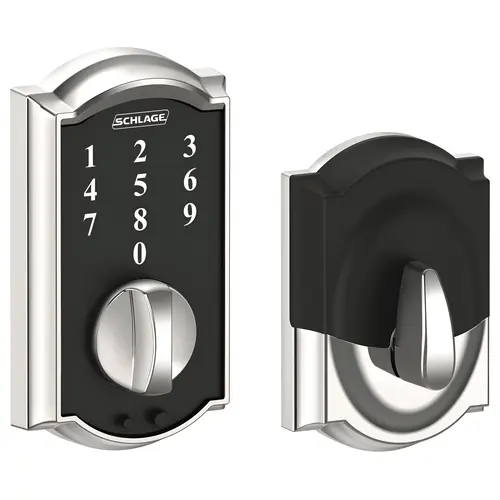 BE375CAM625 12-321 10-116 Camelot Touch Keyless Deadbolt - Polished Chrome BE375CAM625 12-321 10-116 Camelot Touch Keyless Deadbolt - Polished Chrome