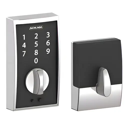 BE375CEN625 12-321 10-116 Century Touch Keyless Deadbolt - Polished Chrome BE375CEN625 12-321 10-116 Century Touch Keyless Deadbolt - Polished Chrome