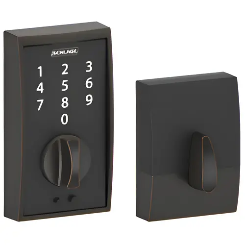 BE375CEN716 12-321 10-116 Century Touch Keyless Deadbolt - Aged Bronze BE375CEN716 12-321 10-116 Century Touch Keyless Deadbolt - Aged Bronze