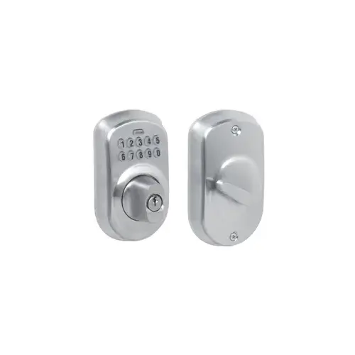 BE365PLY626 12-321 10-116 KD Plymouth Keypad Deadbolt - Satin Chrome BE365PLY626 12-321 10-116 KD Plymouth Keypad Deadbolt - Satin Chrome