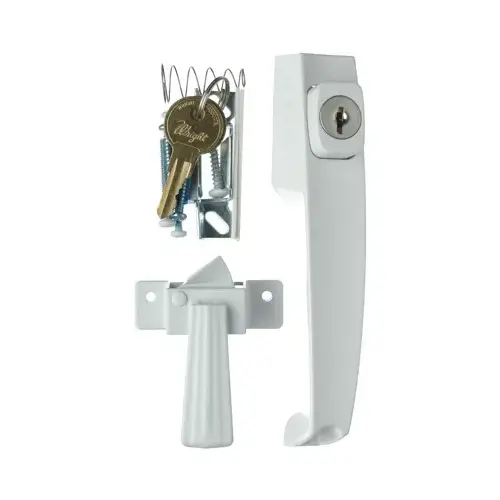 VK333X3WH Tie-Down Keyed Push Button Latch - White VK333X3WH Tie-Down Keyed Push Button Latch - White
