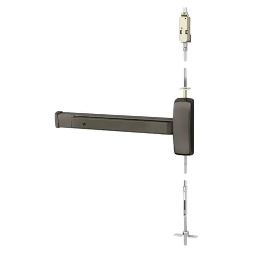 Exit Device Oxidized Satin Bronze Relieved Clear Coated Exit Device Oxidized Satin Bronze Relieved Clear Coated