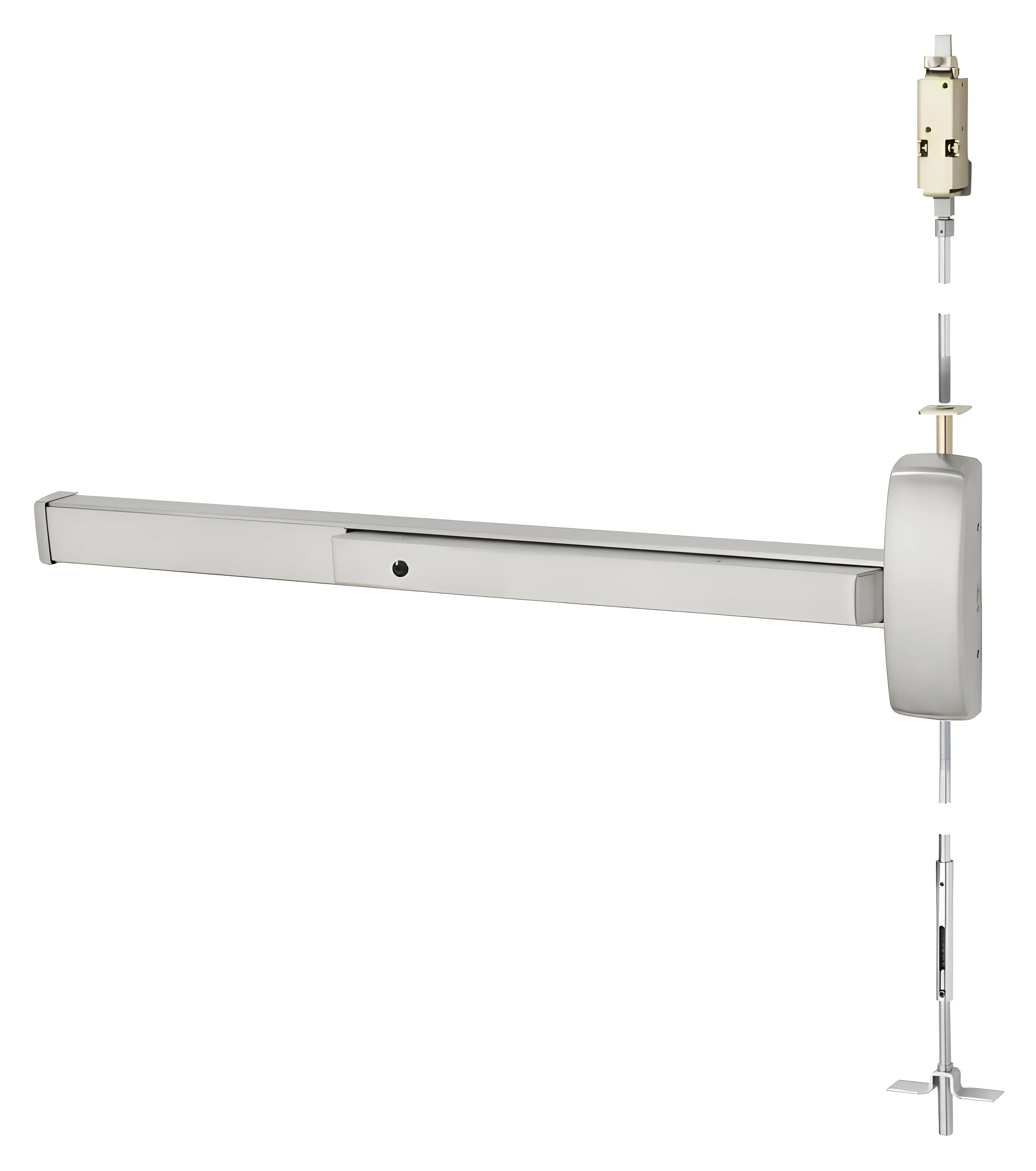 Sargent Concealed Vertical Rod Exit Device Bright Stainless Steel 19-WD8646J ETJ LHR 32