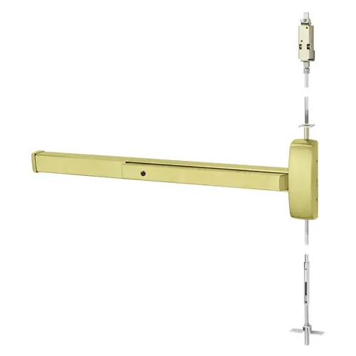 Concealed Vertical Rod Exit Device Satin Brass Concealed Vertical Rod Exit Device Satin Brass