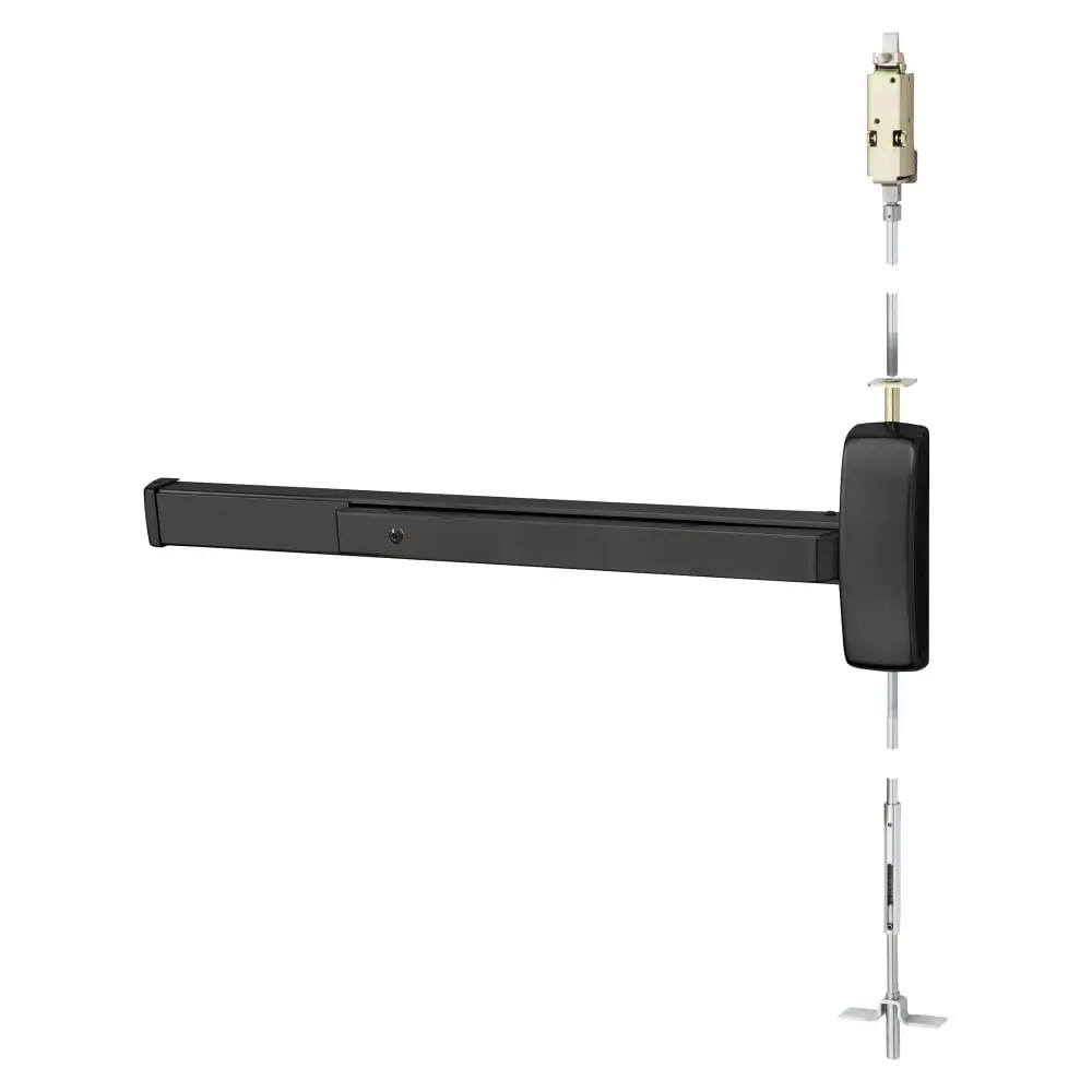 Sargent Concealed Vertical Rod Exit Device Dark Oxidized Statuary Bronze Clear Coated 19-MD8674J-12V ETP RHR 20D