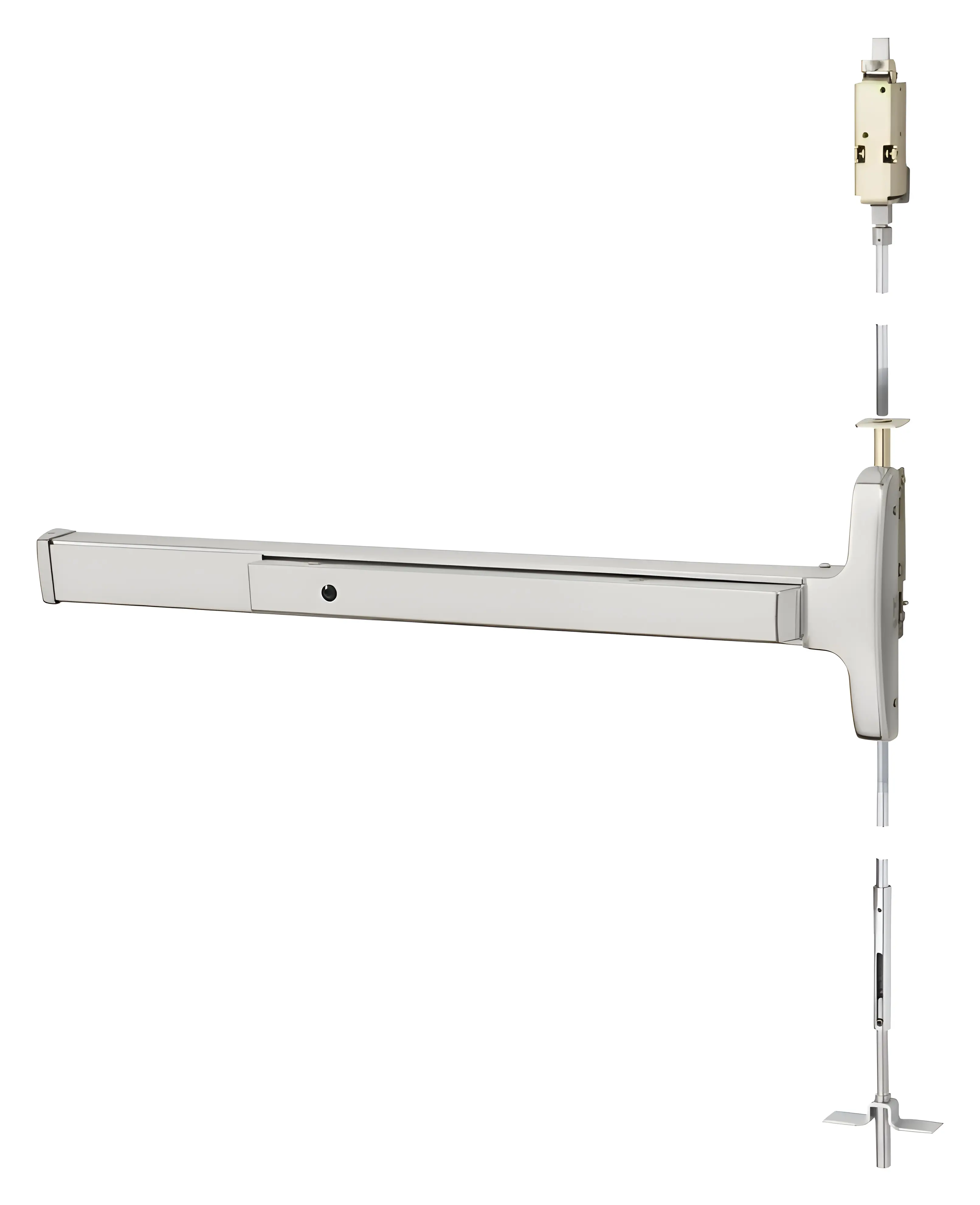 Sargent Concealed Vertical Rod Exit Device Bright Stainless Steel 19-MD8440F RHR 32