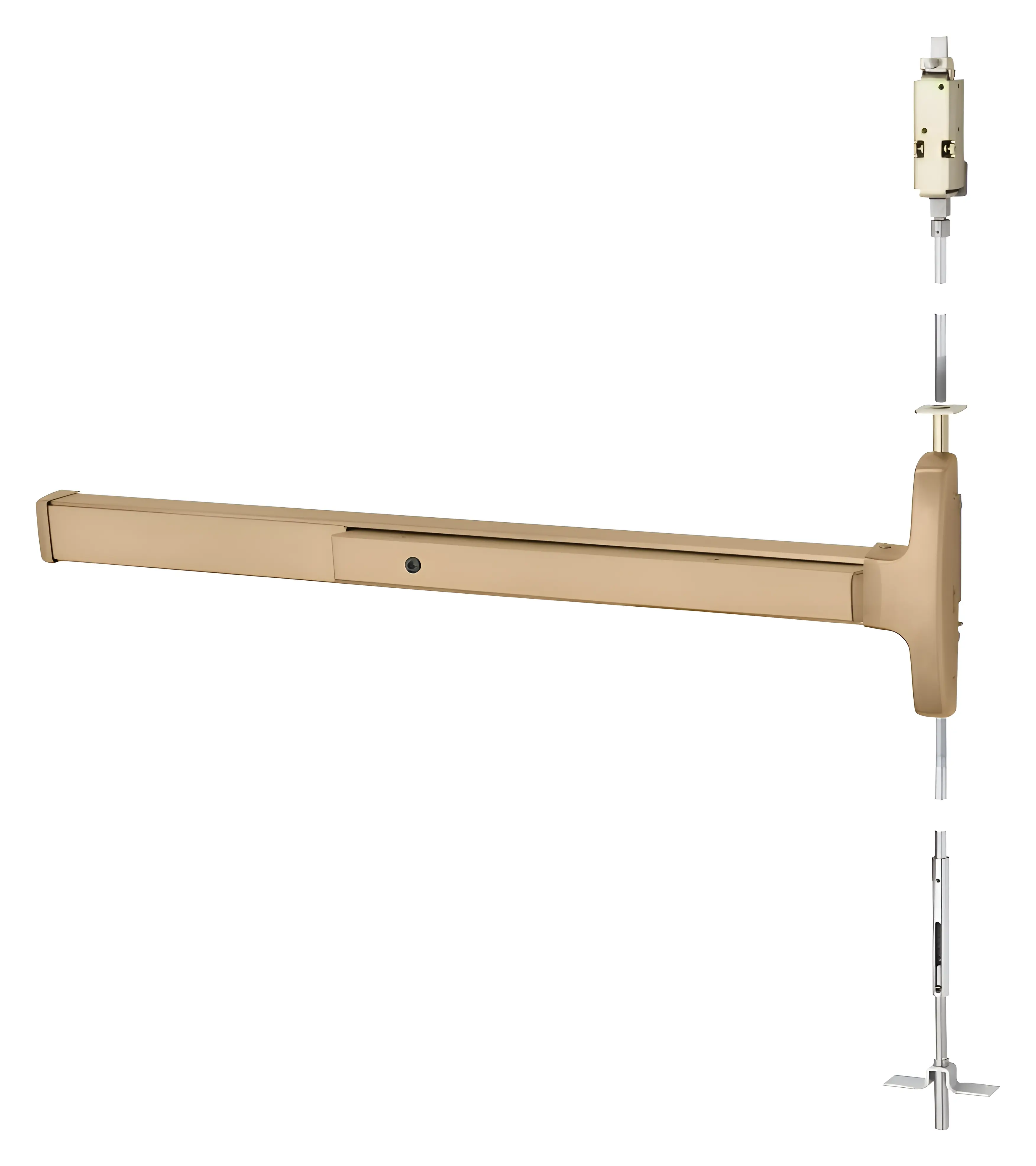 Sargent Concealed Vertical Rod Exit Device Satin Bronze Clear Coated 19-MD8440G ETE RHR 10