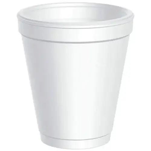 Dart Insulated Foam Drink Cup, 8 oz, White (1000/Box)