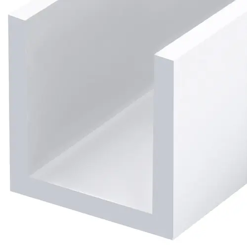 White Wet Glaze 1" Deep U-Channel 120" Stock Length - pack of 10 White Wet Glaze 1" Deep U-Channel 120" Stock Length - pack of 10