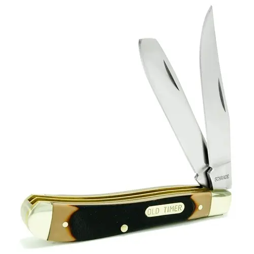 AMERICAN OUTDOOR BRANDS PRODUCTS CO Old Timer Gunstock Trapper 3-7/8 Closed 2 Blade Knife 94OT