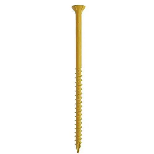 Deck Screw - Exterior 4" 10-Gauge Star-T25 Coarse-Thread Epoxy Coated Tan 25-lbs Deck Screw - Exterior 4" 10-Gauge Star-T25 Coarse-Thread Epoxy Coated Tan 25-lbs
