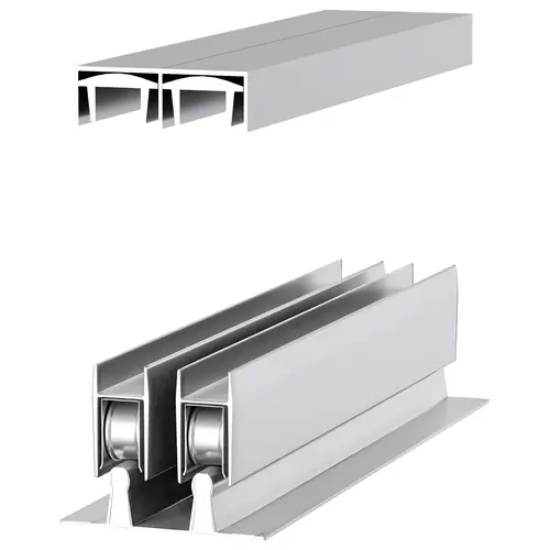 Epco 14-A-4 1/4" Aluminum Track Assembly, Sliding Door Hardware, 48" Length, Satin Clear Anodized Finish 1/4" Aluminum Track Assembly, Sliding Door Hardware, 48" Length, Satin Clear Anodized Finish