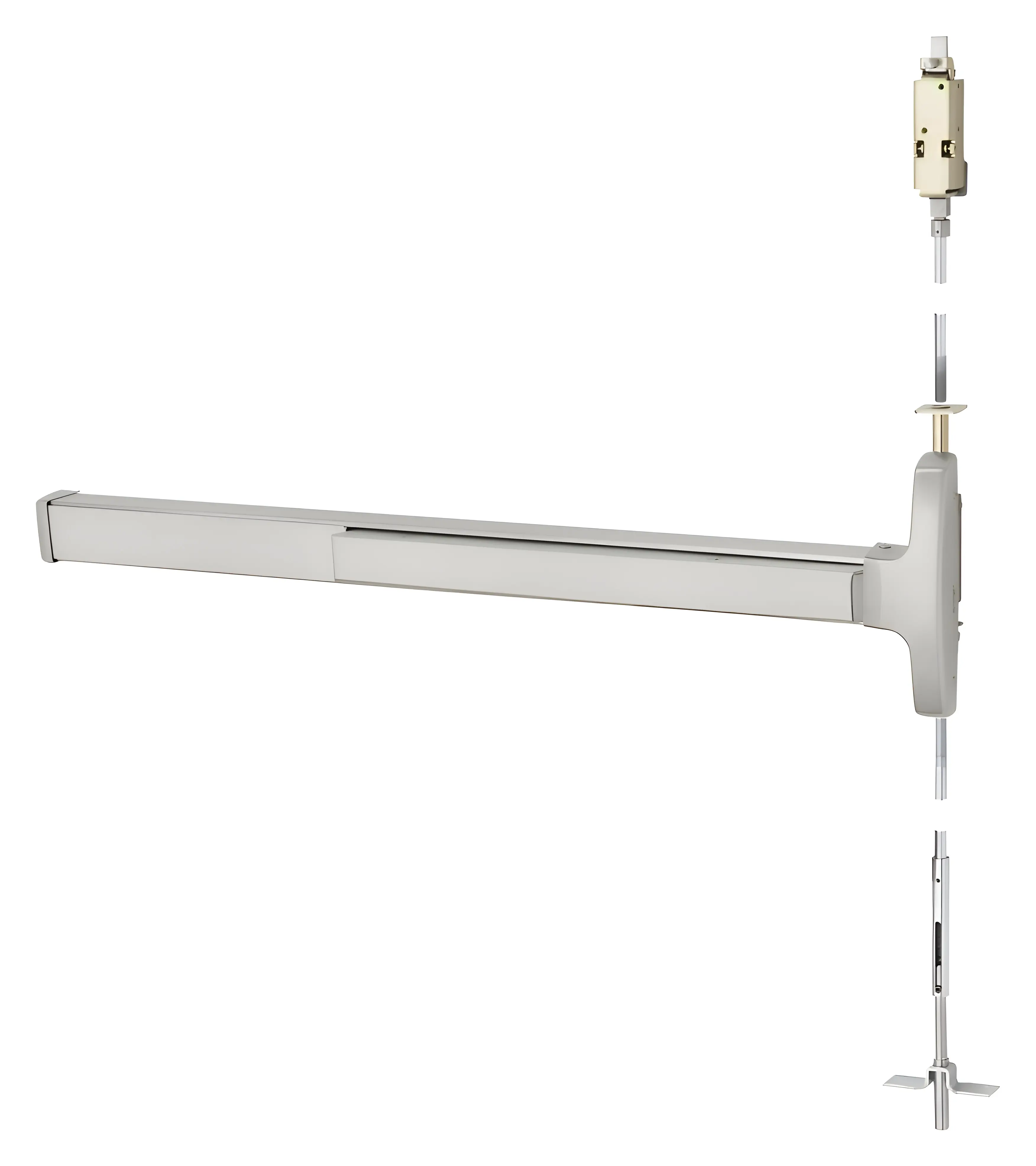 Sargent Concealed Vertical Rod Exit Device Satin Stainless Steel 1956-MD8474F-12V ETE RHR 32D