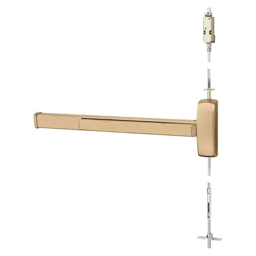 Exit Device Bright Bronze Clear Coated Exit Device Bright Bronze Clear Coated