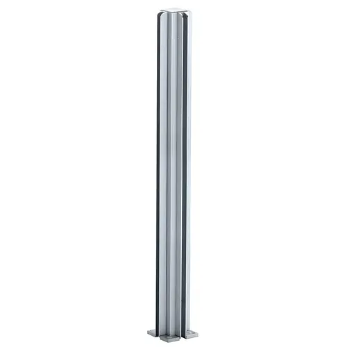 Satin Anodized 24" 3-Way Design Series Partition Post Satin Anodized 24" 3-Way Design Series Partition Post