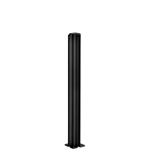 Matte Black 18" Corner Design Series Partition Post Matte Black 18" Corner Design Series Partition Post