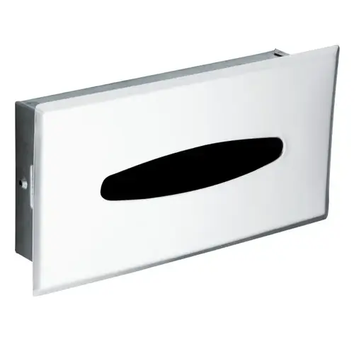 Hotel / Motel Recessed Tissue Box Holder Satin Stainless Steel Finish