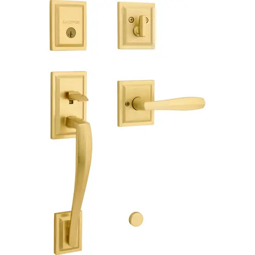 Torrey Pines Handleset with Torrey - Satin Brass