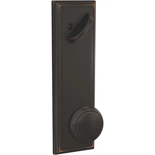 Custom Andover Knob with Addison Escutcheon Interior Active Trim with 16680 Latch and 10269 Strike Aged Bronze Finish Custom Andover Knob with Addison Escutcheon Interior Active Trim with 16680 Latch and 10269 Strike Aged Bronze Finish