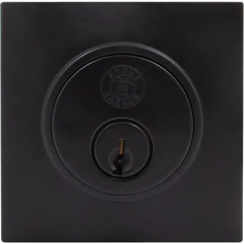 Contemporary Square 1-Cyl Deadbolt SC1 Keyway - Matte Black Contemporary Square 1-Cyl Deadbolt SC1 Keyway - Matte Black