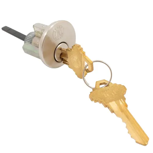 Cylinder Assembly for Traditional Deadbolts & Handlesets, SC Keyway, Satin Nickel Cylinder Assembly for Traditional Deadbolts & Handlesets, SC Keyway, Satin Nickel