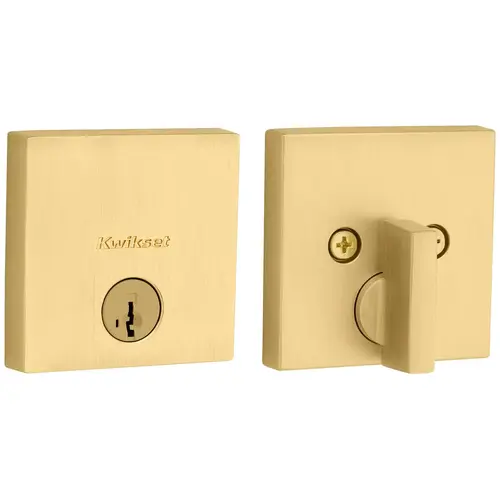 Downtown 1-Cyl Deadbolt - Satin Brass Downtown 1-Cyl Deadbolt - Satin Brass