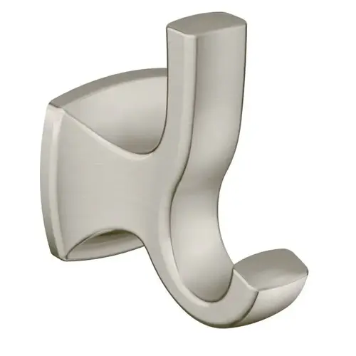 Voss Double Robe Hook Brushed Nickel Finish Voss Double Robe Hook Brushed Nickel Finish