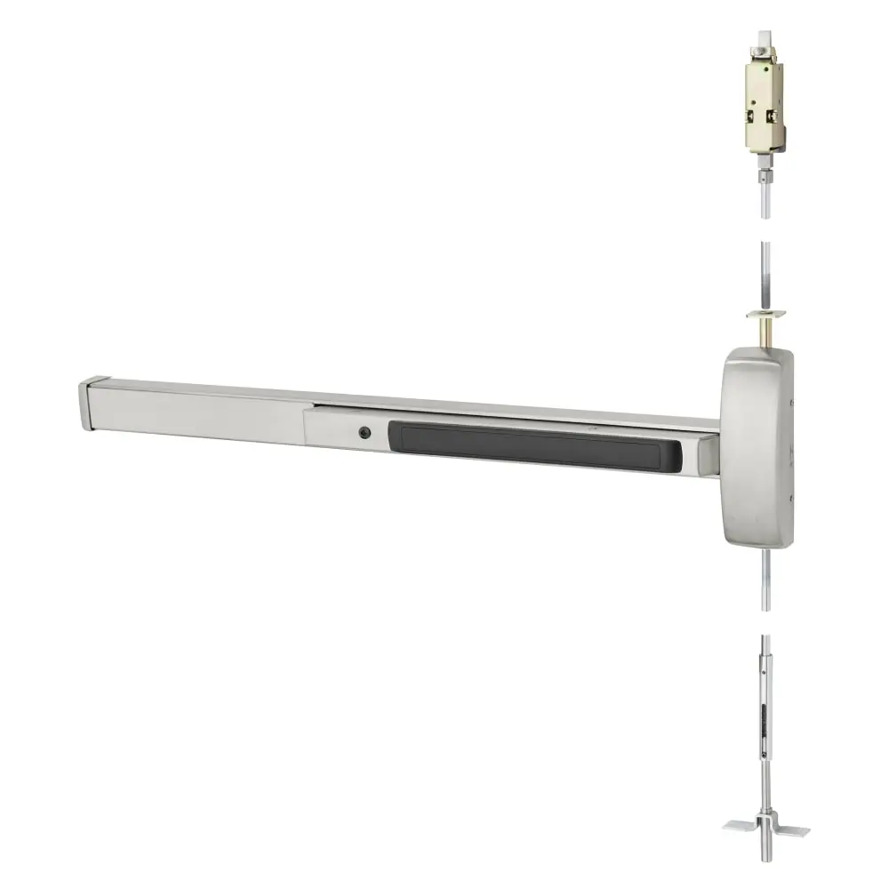 Sargent Concealed Vertical Rod Exit Device Bright Stainless Steel 43-AD8646F ETE RHR 32