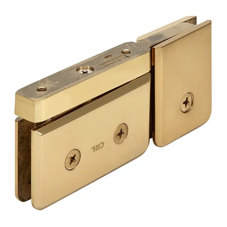 CRL Satin Brass Top or Bottom Mount Senior Prima Pivot Hinge with Attached U-Clamp SRPPH07SB
